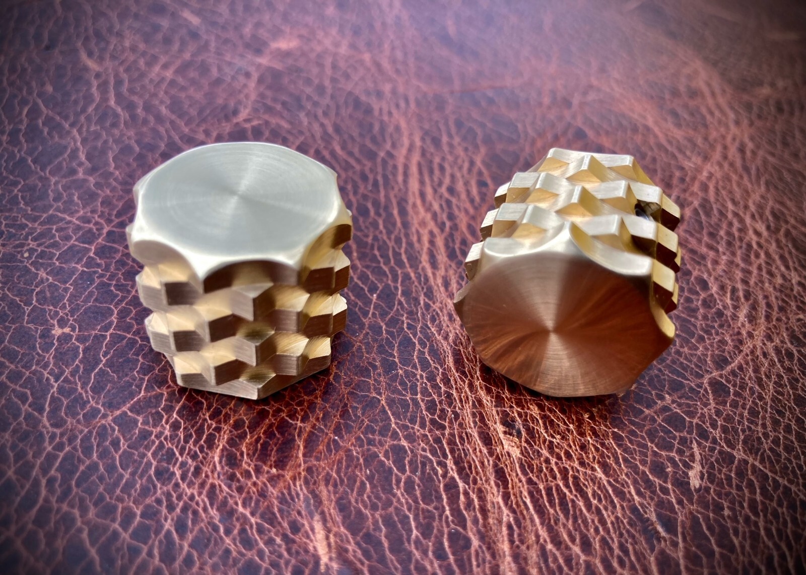 Van Dyke-Harms Ultra-Grip Brass Speed Guitar Knobs, Heavy Knurl, Custom, 2-pack