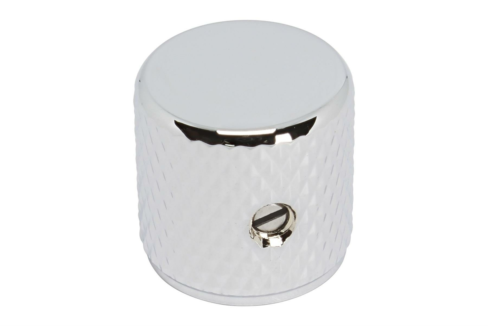 Flat Top Brass Knob for 6mm diameter solid or split shaft w/ set screw – Chrome