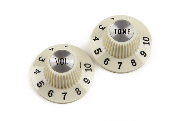 Fender 65 JAZZMASTER WITCH HAT Knobs American Vintage White Volume Tone