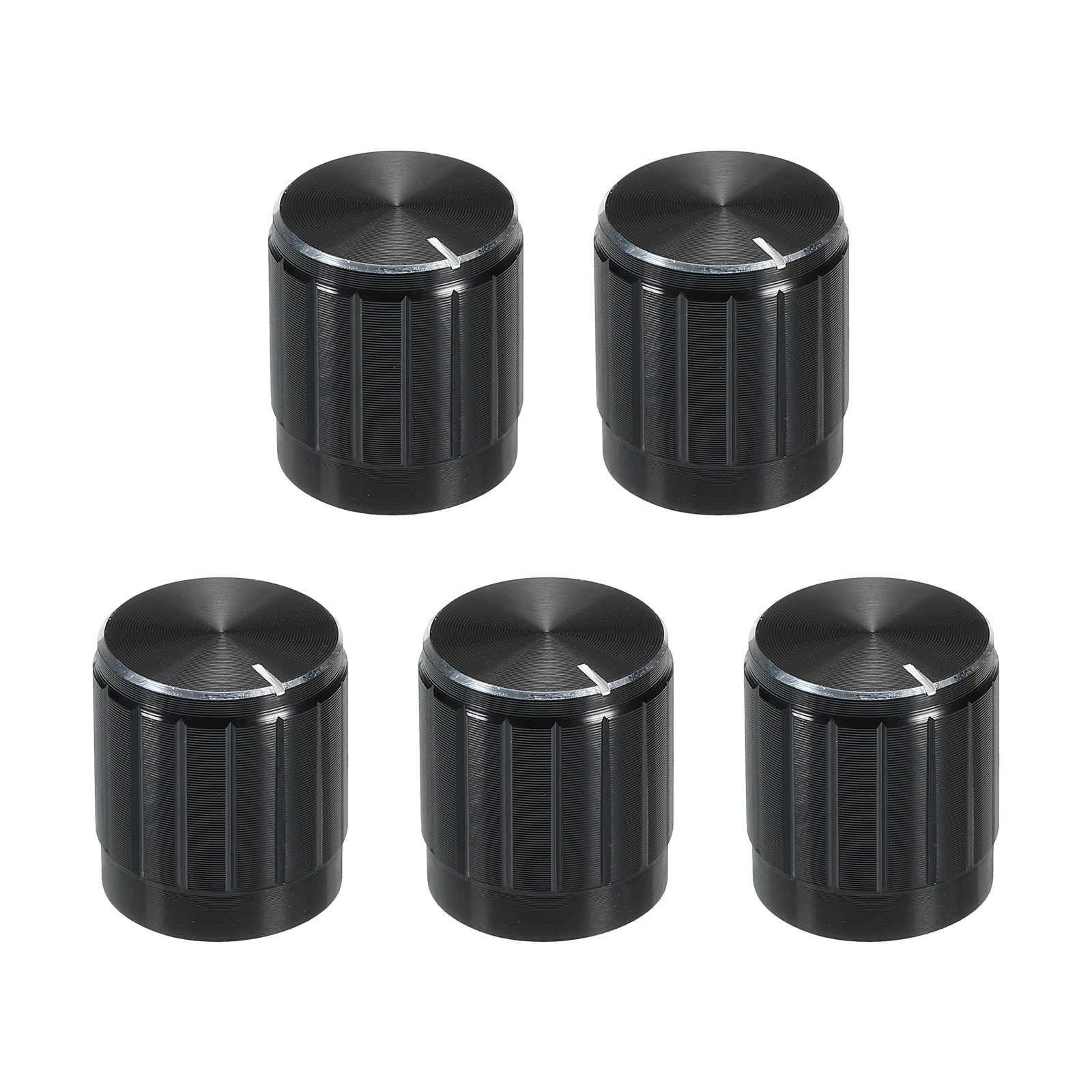 5PCS Potentiometer Control Knob ABS Guitar Knob Aluminum Plastic Knob Black