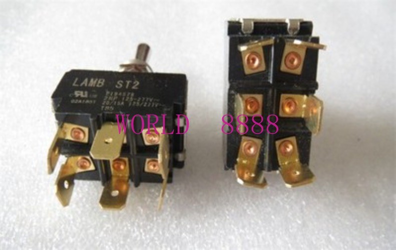 2pcs E194579 LAMB ST2 6 pins 3 gears, toggle power switch 15A