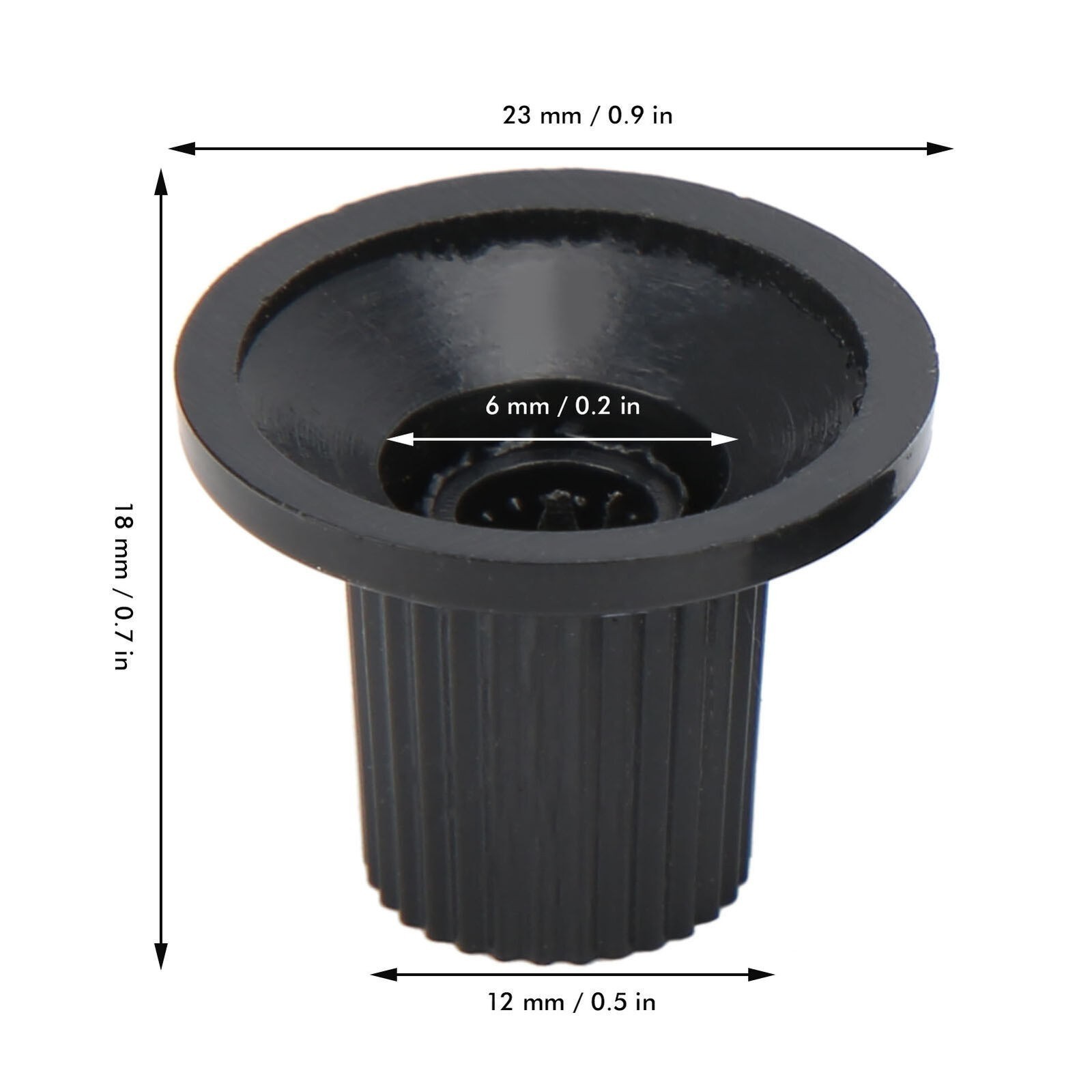 3Pcs Electric Guitar Control Knobs Plastic Witch‑Hat for Adjusting Tone Volume