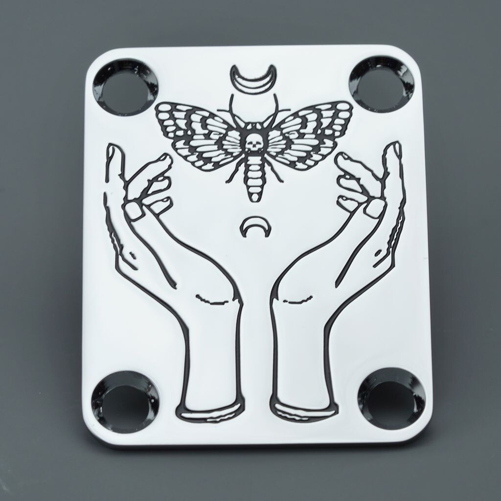 1 PCS Electric Guitar Electric Bass Neck Plate / Neck Joint Plate Two Hand Patte