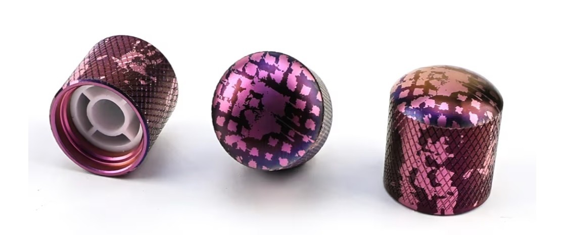 3Pcs Titanium Alloy Electric Bass Guitar Knobs Dome 6mm Hole Metal Volume Tone