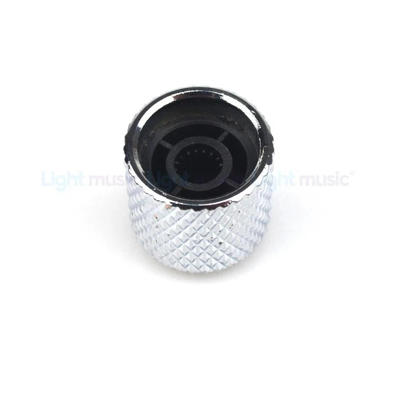 2PCS Metal Dome Guitar Knobs 6mm Volume Tone Control Pot Black Gold Caps