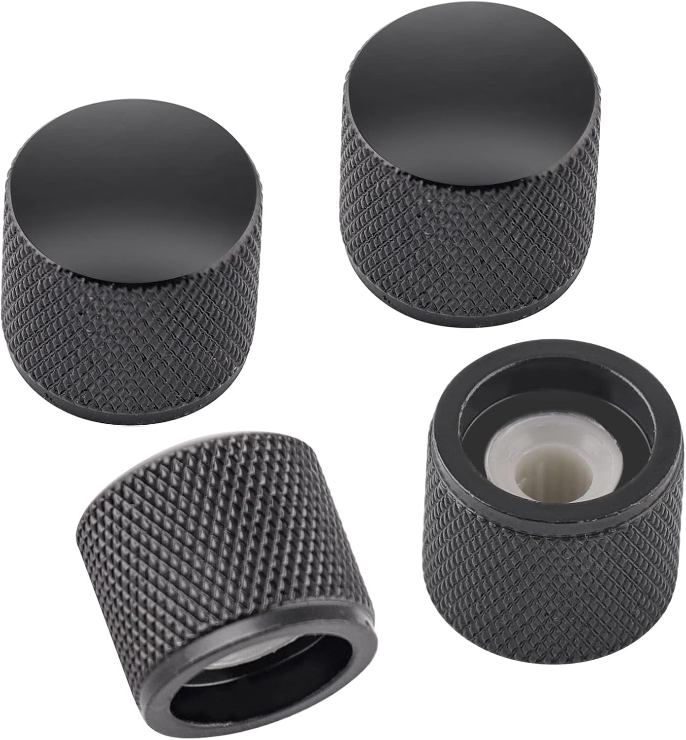 Knurled Guitar Knobs Volume Tone Knob Speed Control Knobs 6Mm Shaft Metal Dome S