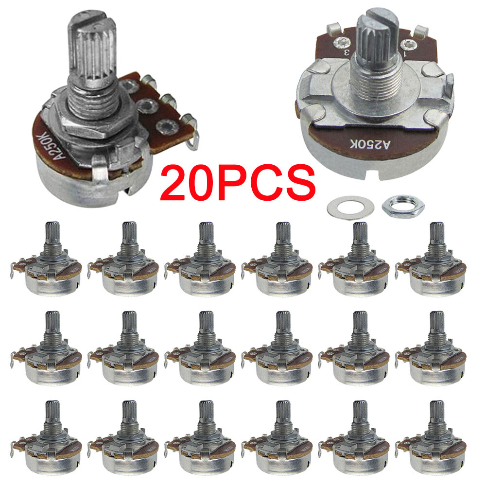 20x A250K Big Size Guitar Bass Pots Potentiometer Short Shaft Audio Tone Control