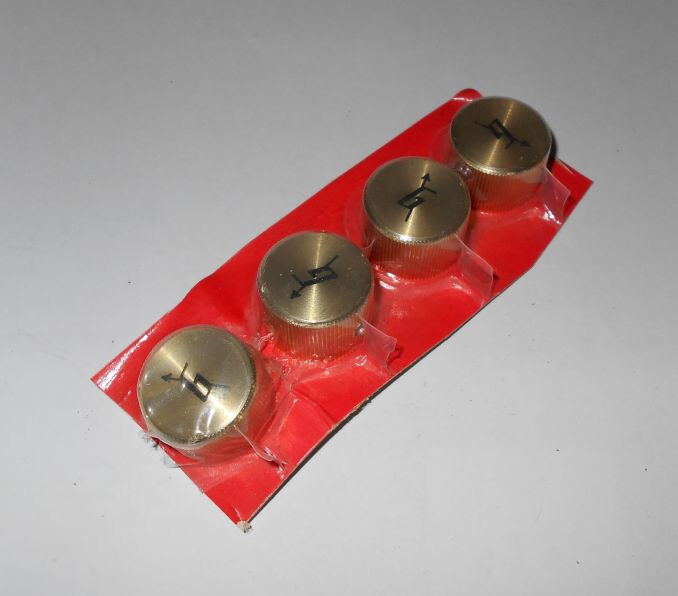 4 NOS 1970’S GRETSCH GOLD G KNOBS WHITE FALCON COUNTRY GENTLEMAN 6120