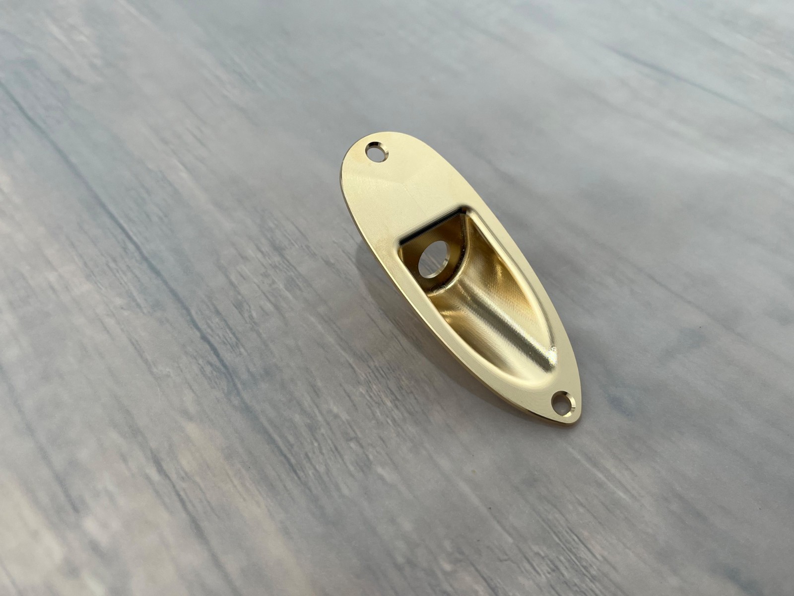 Strat Stratocaster brass Jack Plate – CNC machining