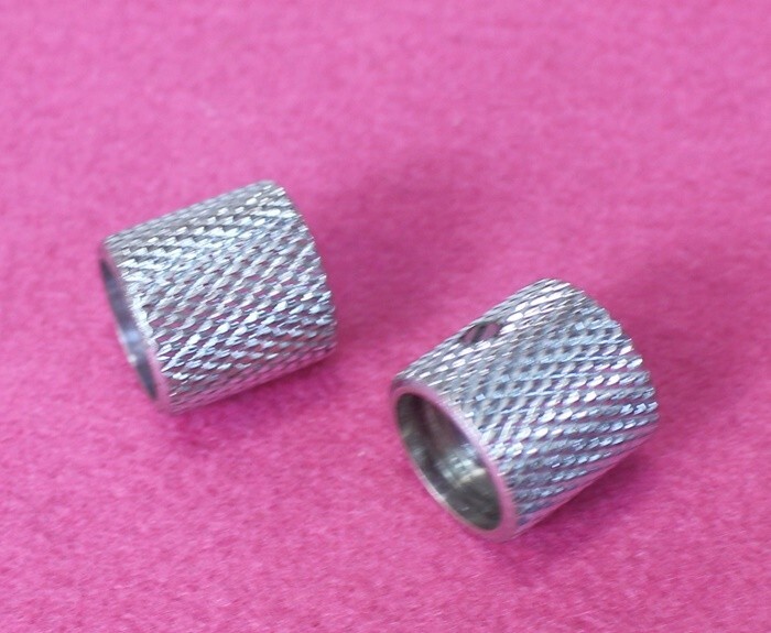 Aged Flat Knobs (2) For Telecaster Guitar/Bass – Chrome Relic