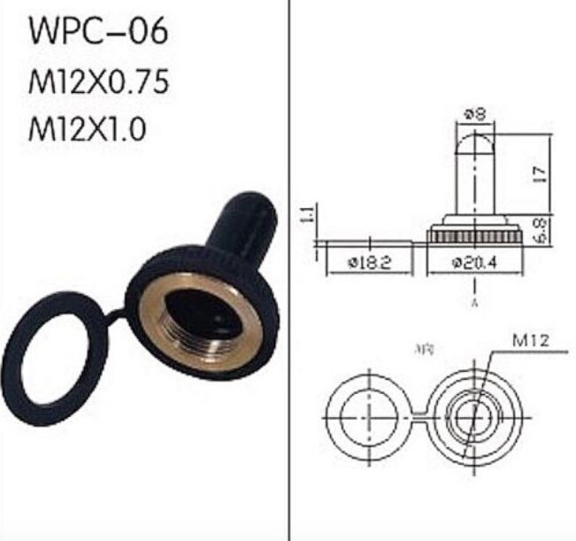 10pc Toggle Switch Heavy Duty 20A/125V Momentary SPDT On-(ON) w/Waterproof Boot