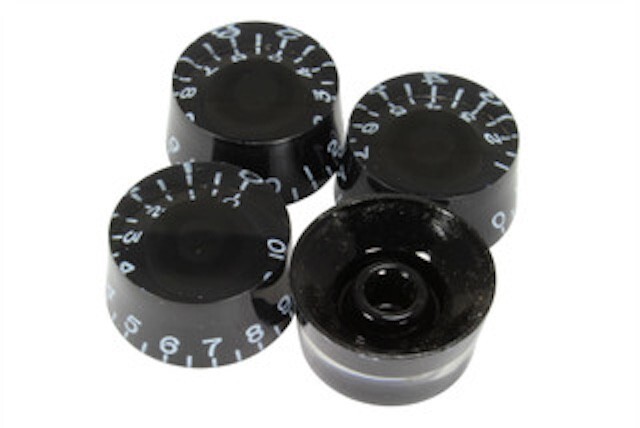 Black Guitar Speed Knobs Fits Coarse 18 teeth Spline Pots Les Pauls