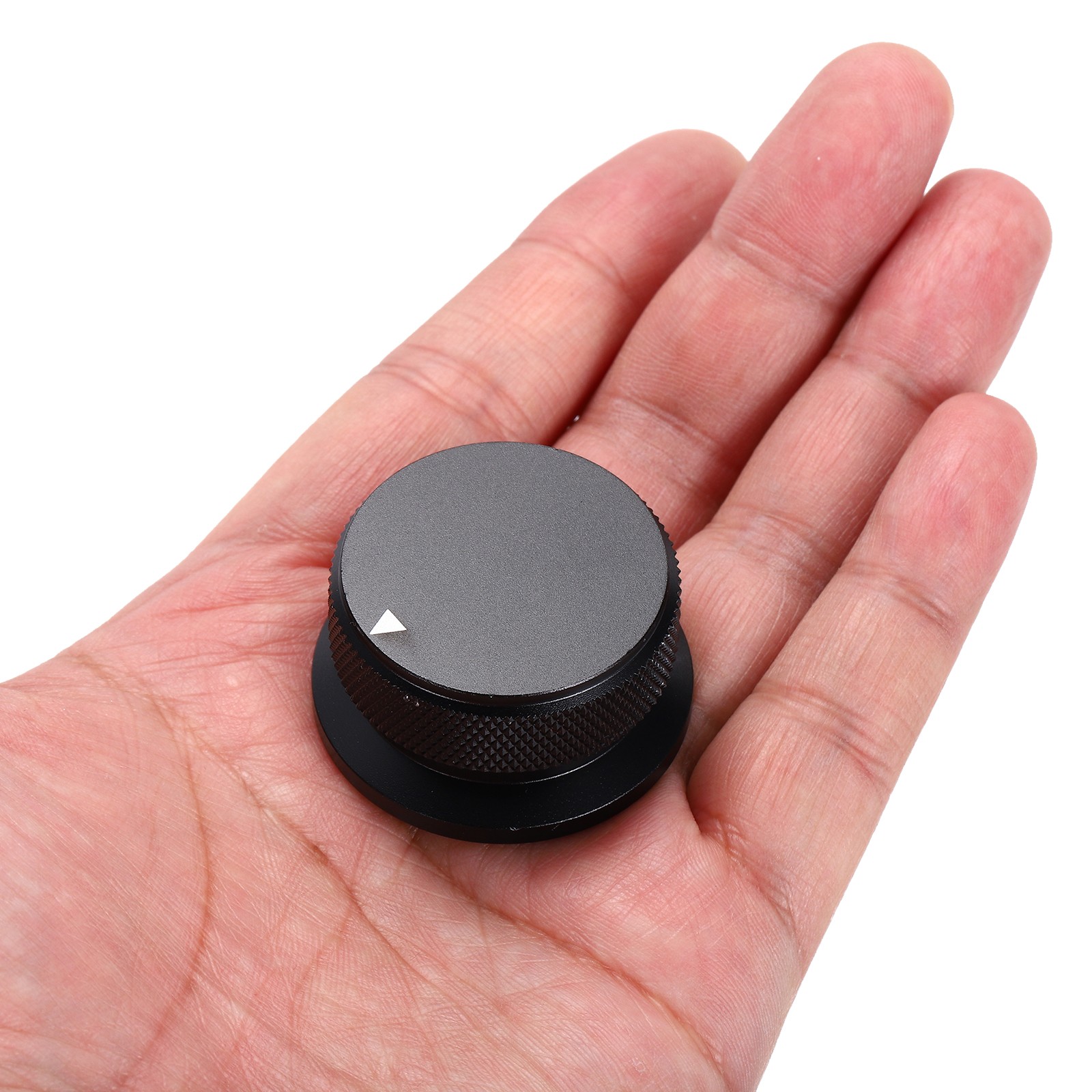 Aluminium Knobs with Arrow Indicator, 1/4″ (6mm), 13/16″ Black