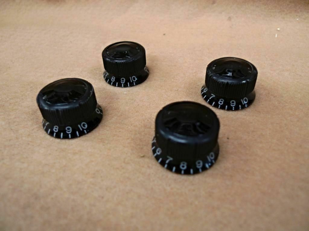 4 Ibanez 4KB3XA0010 SPEED KNOBS SURE GRIP 3 BLACK Volume Tone Guitar Control