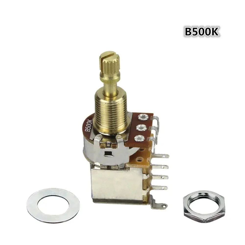 1PCS Guitar Potentiometer Push-Pull A250K/B250K/A500K/B500K Copper Long Split