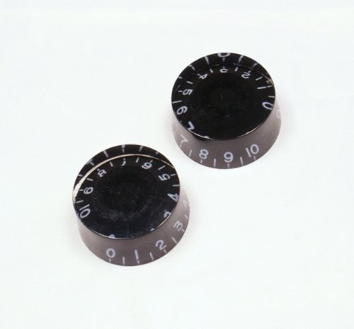 A Set of Two Guitar Speed Knobs Fits Les Paul – Amber Black (A30)