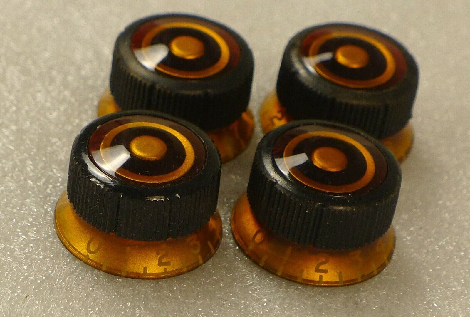 4 pieces Genuine Ibanez Artist Volume Tone Speed Knob For Les Paul Amber US Ship