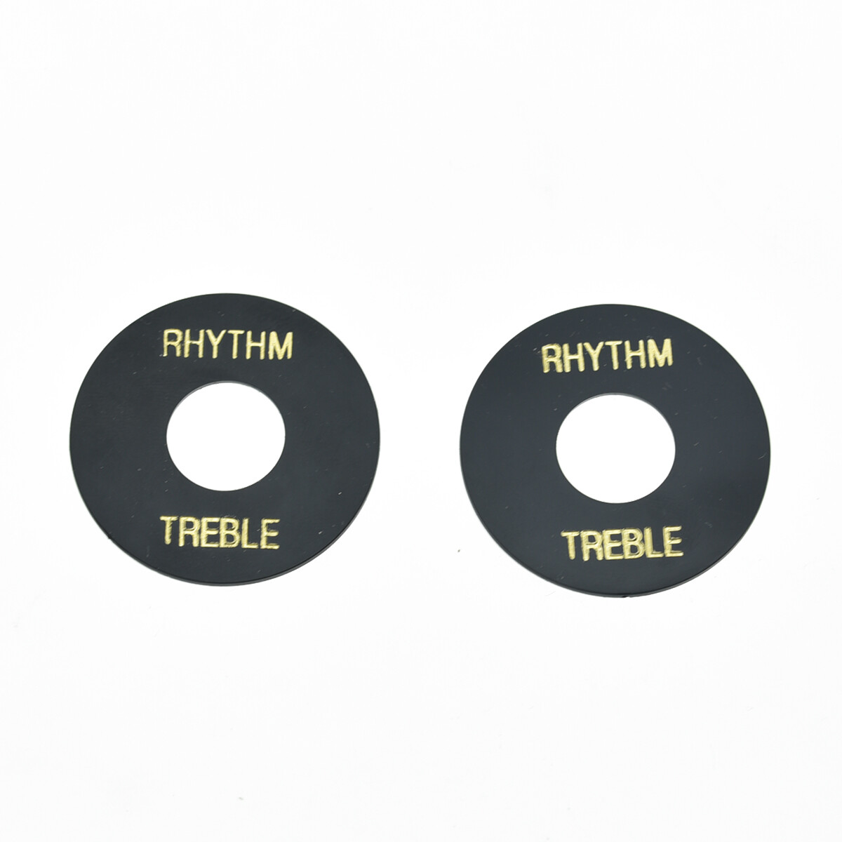 2x Black/Gold LP Guitar Toggle Switch Washer Rhythm Treble Ring for Les Paul