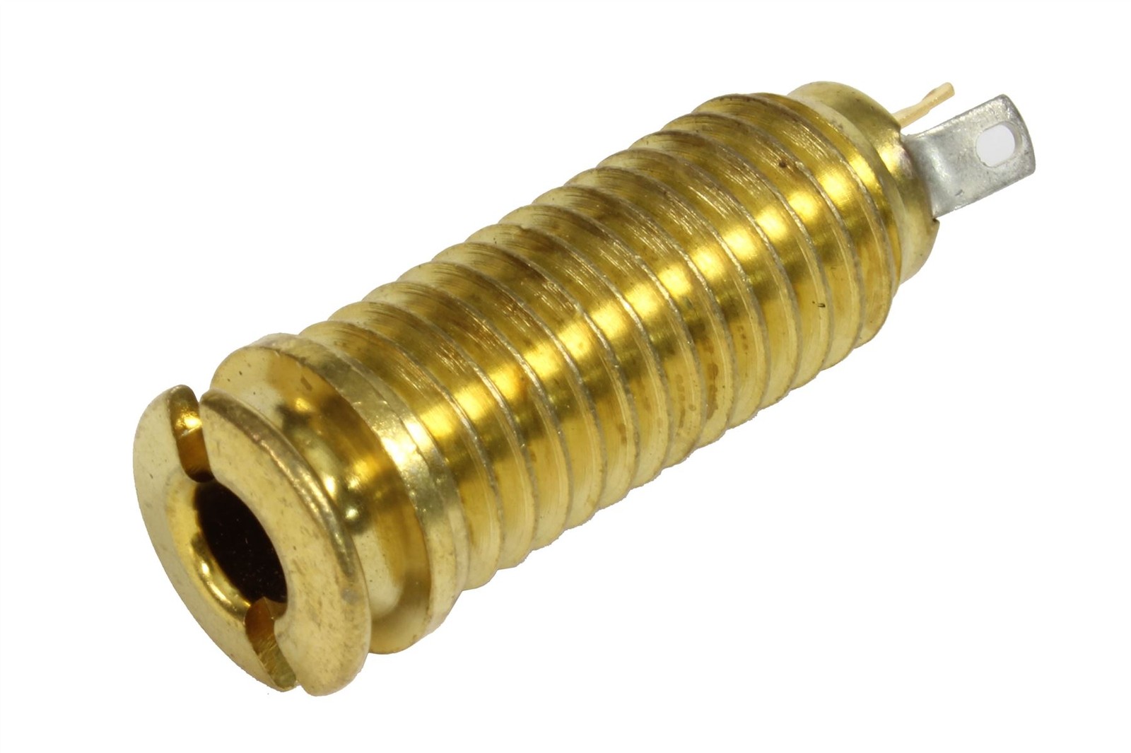 Switchcraft Mono/Stereo Screw-In Acoustic End Pin 1/4″ Output Jack – Gold