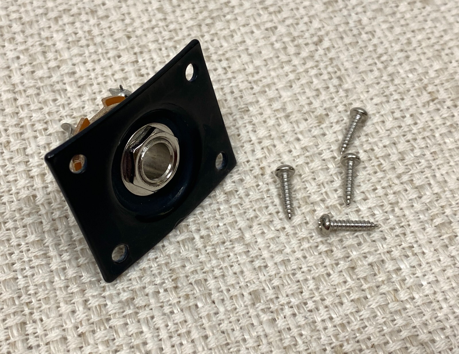 Fender Squier Tele BLACK STEEL JACK PLATE Telecaster Control Affinity w/SCREWS