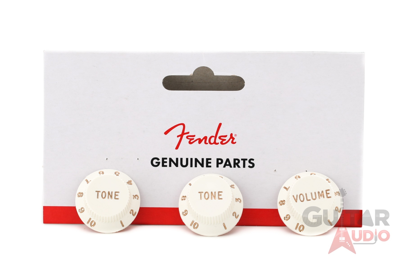 Genuine Fender Stratocaster/Strat Guitar Knobs – 2 Tone, 1 Volume – PARCHMENT