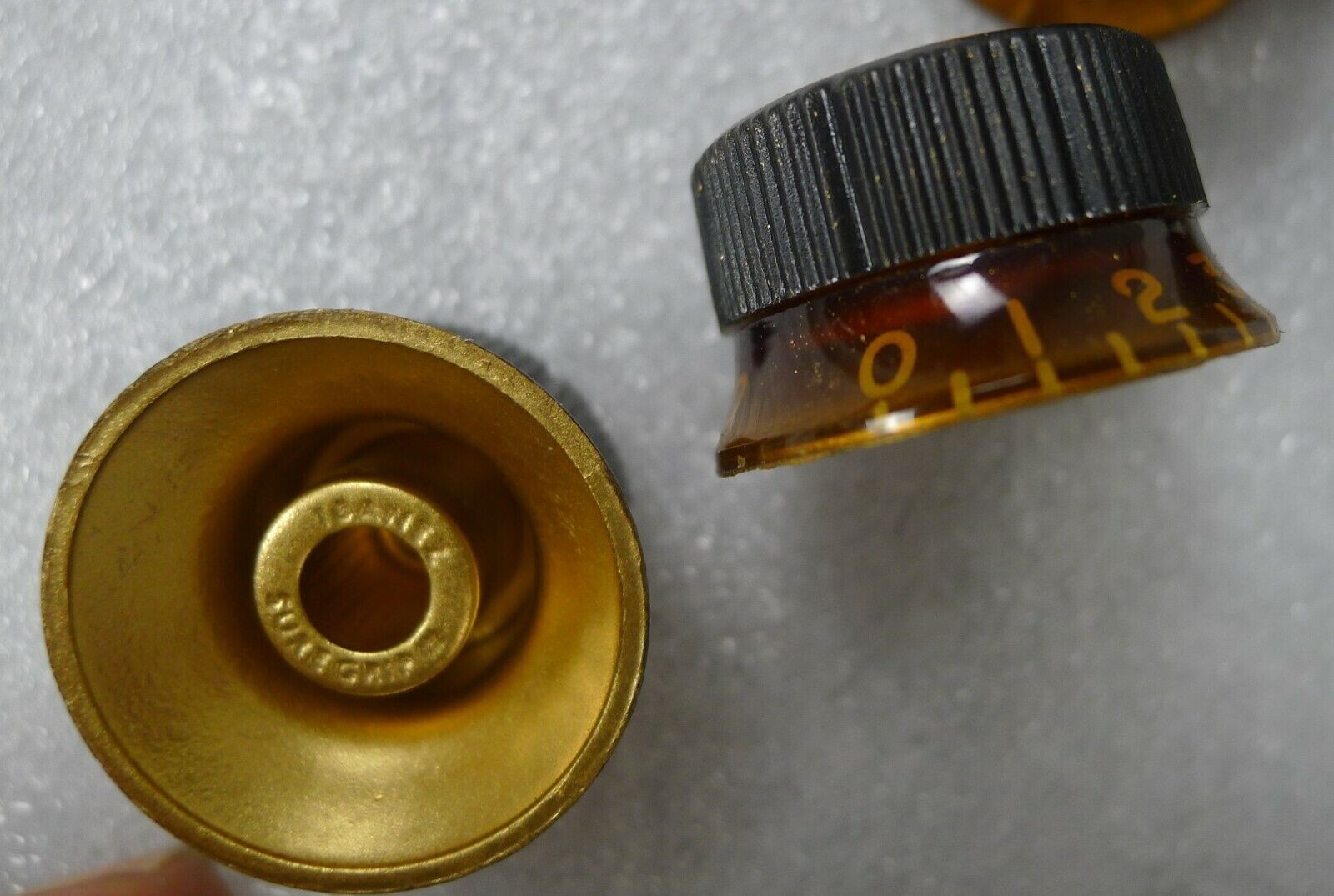 4 pieces Genuine Ibanez Artist Volume Tone Speed Knob For Les Paul Amber US Ship