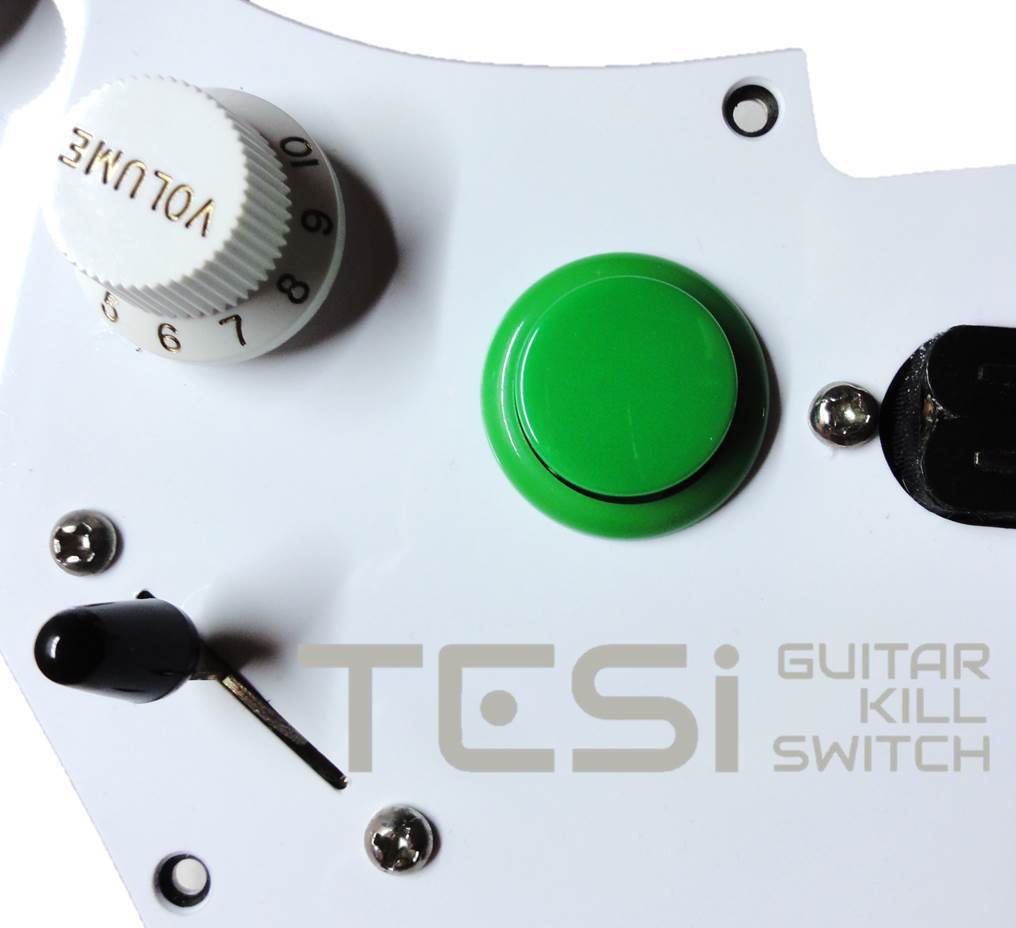 Tesi DITO Snap-in 24MM Momentary Arcade Push Button Guitar Kill Switch Green