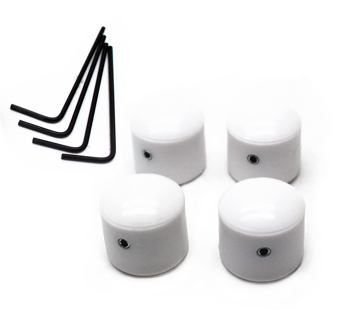 TUOREN Plastic Guitar Control Knob Volume Tone 18x18mm /0.7″ x 0.7″, White