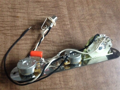 Fender Telecaster 4 Way Wiring Harness 250k CTS Pots .022 Orange Switchcraft