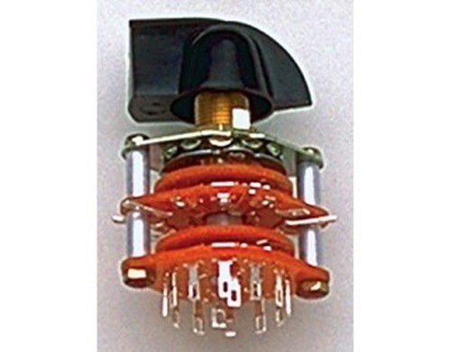 NEW – 6-Position, 4-Pole Rotary Guitar Switch, Black Pointer Knob