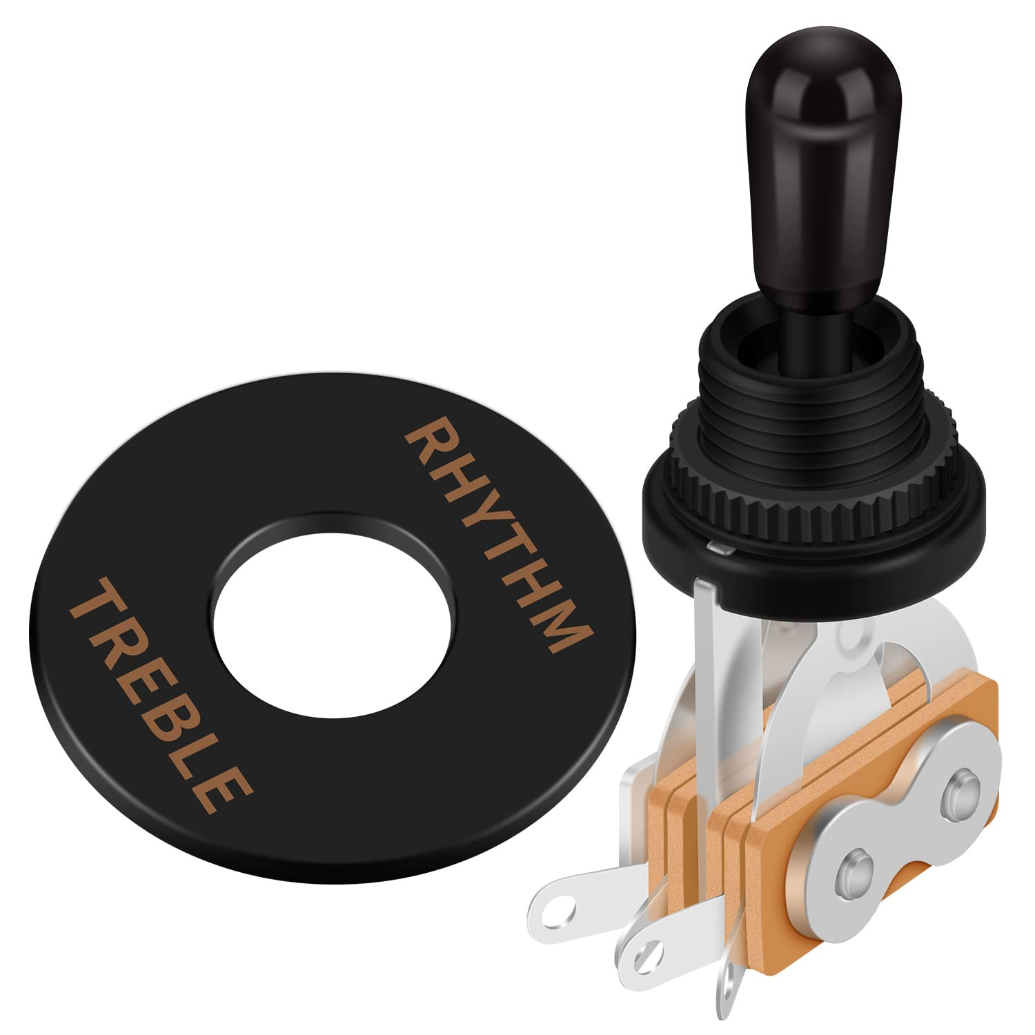 Way Guitar Toggle Switch Pickup Selector for Les Paul Electric Guitar (Black T