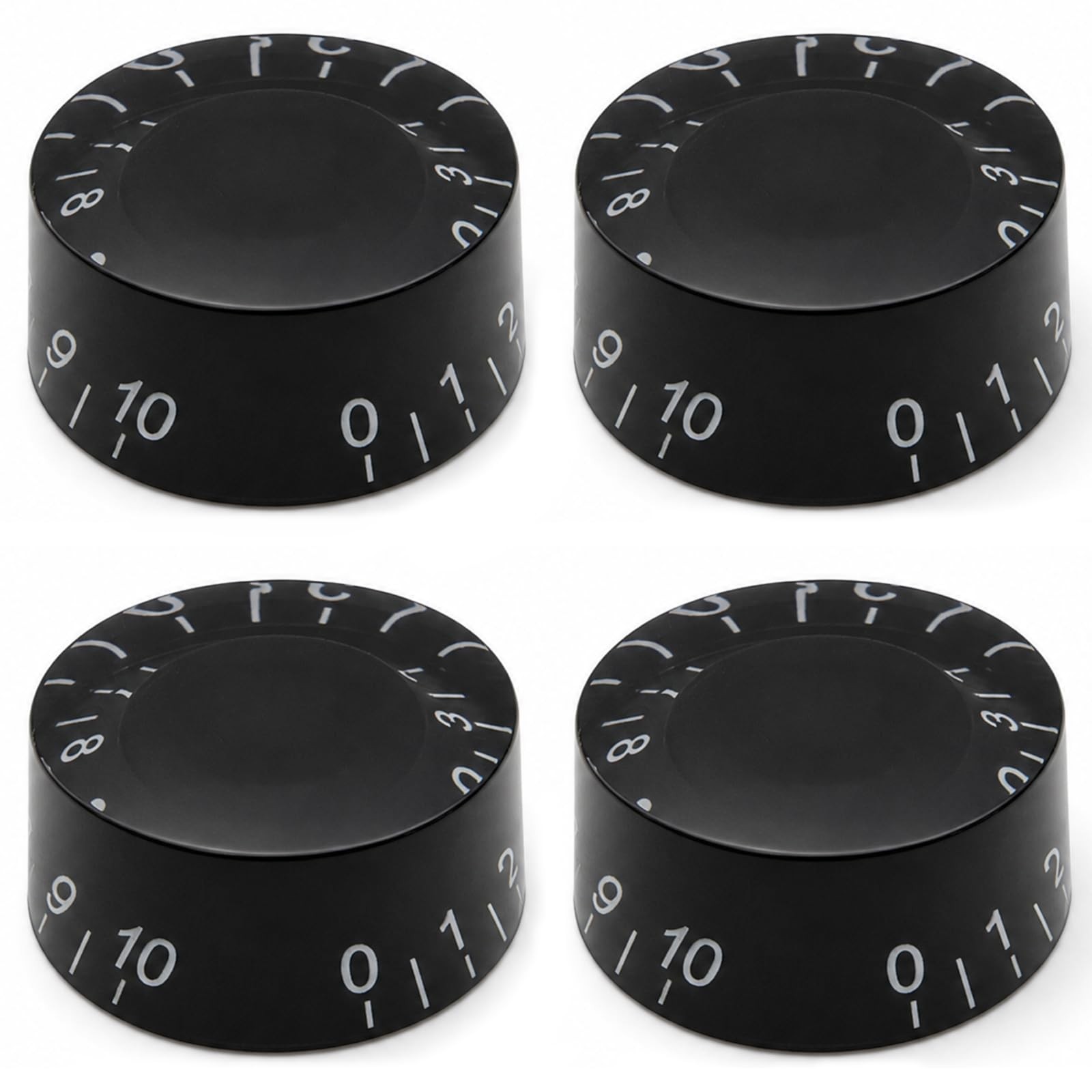 4pcs Black LP Electric Guitar Knobs and Guitar Bass Speed Volume Tone Control Kn