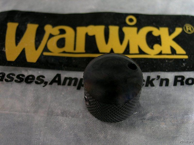 Warwick Black Knob for Tone Volume Pot Thumb Streamer Corvette Bass Part