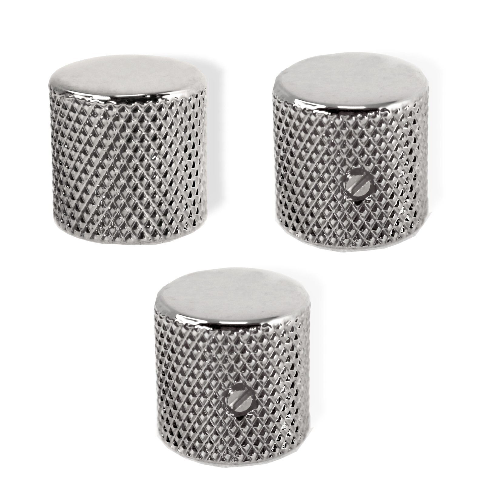 Knob Screw on 6mm Chrome knurled edge 3 Pack 0811261CH-3P