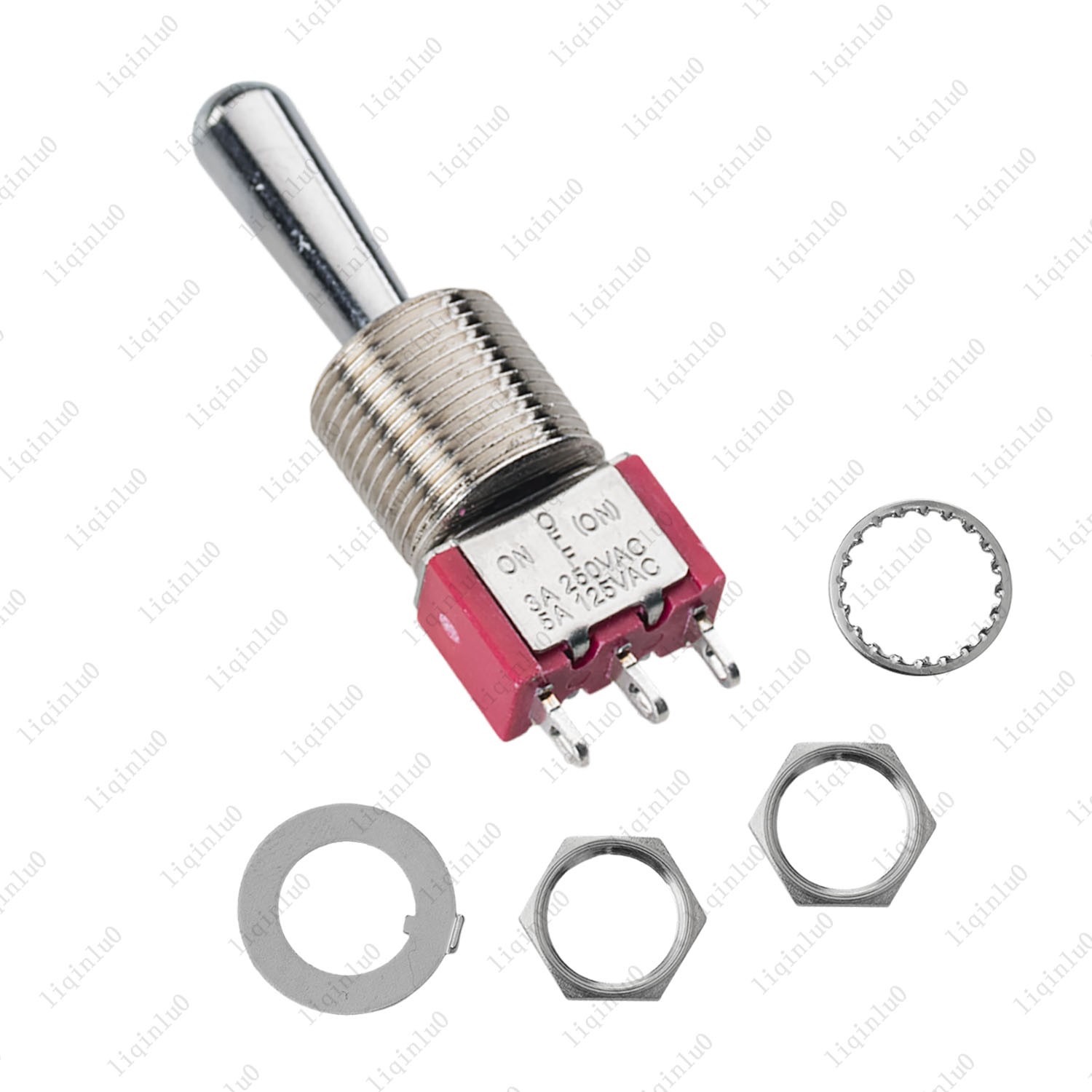 1/3/5pcs (ON)-OFF-ON Fat Bat Toggle Switch SPDT 3Pin Momentary Guitar Sealed