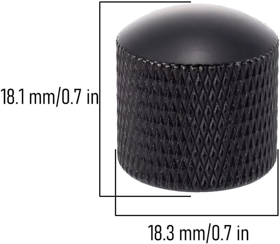 Upgrade Your Guitar with 4 Black Metal Dome Control Knobs – Stylish and Durable