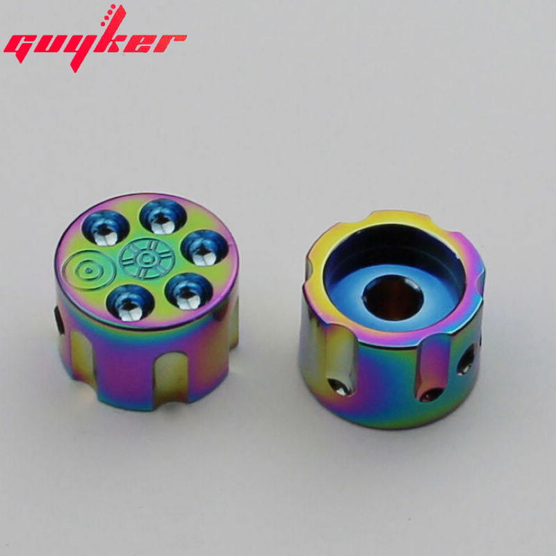 2 Pcs Metal Pure copper Chameleon Rainbow potentiometer knob Inner Diameter 6MM