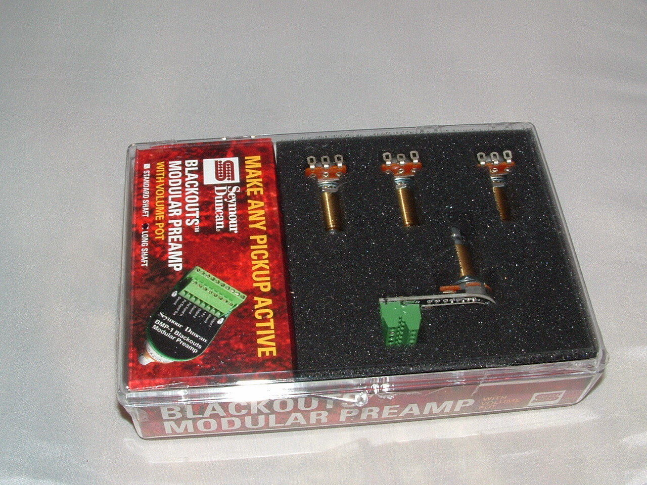 Seymour Duncan Blackouts Modular Preamp Long Shaft Pots New with Warranty
