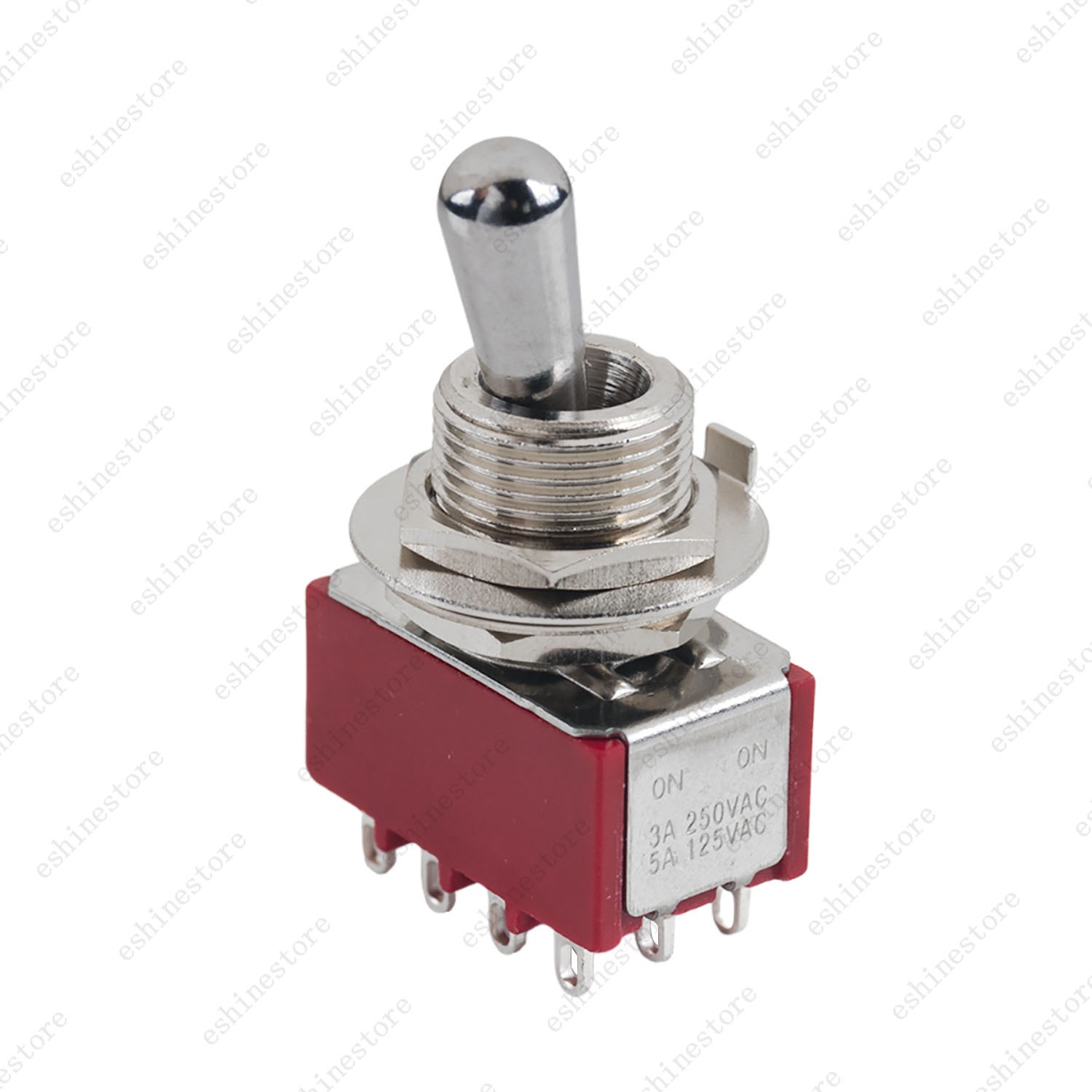 1/3/5 PCS Guitar/AMP Fat Bat Toggle Switch 4PDT 12Pin 2-Way ON ON Sealed – RED