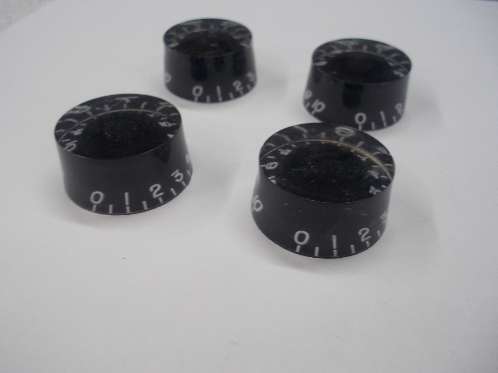 Ibanez AX series black & clear volume & tone control knobs (4) – push on