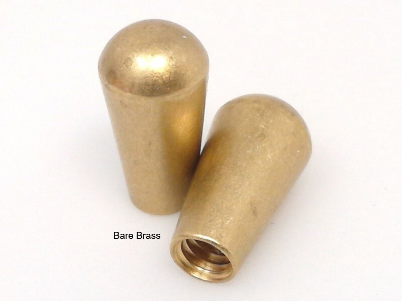 True Custom Shop® Bare Brass Metal Switch Tip for Switchcraft & Gibson USA