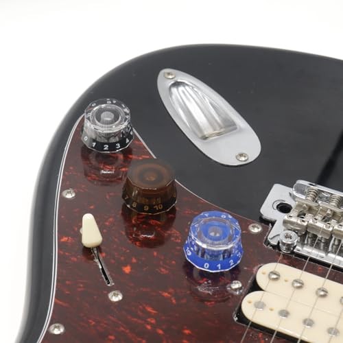 CashBeat 4Pcs Lampshade Style Electric Guitar Knobs, Speed Control Volume Brown