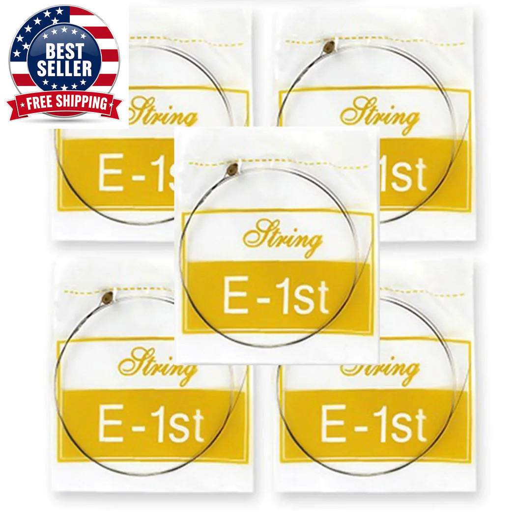 5Pcs Single Guitar Strings Acoustic Guitars Top 1St E Plain Steel Gauges 012 Rep