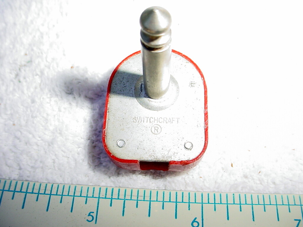 Vintage Red Switchcraft 1/4″ Phone Plug Jack Guitar Amps