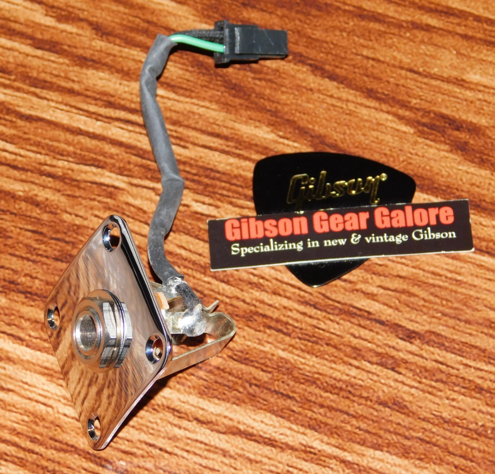 Gibson Les Paul Jack Assembly Chrome Ouput Quick Connect Guitar Parts 2 Point