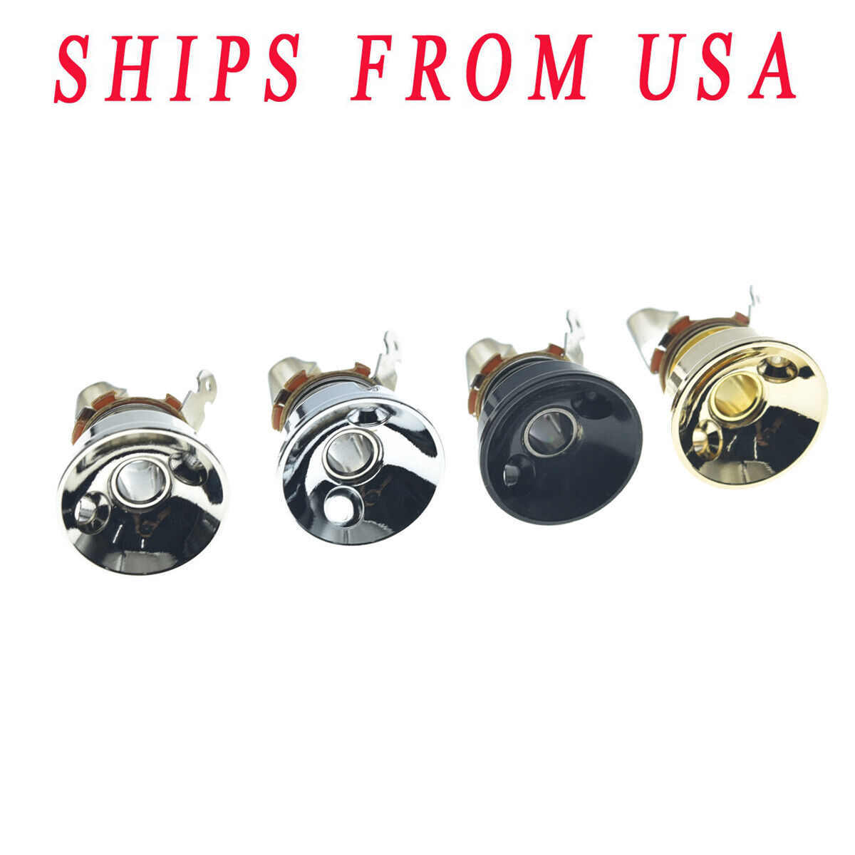 USA 3/8″-32 & Metric Electrosocket Jack Plate w/ Mono Jack for Fender Tele