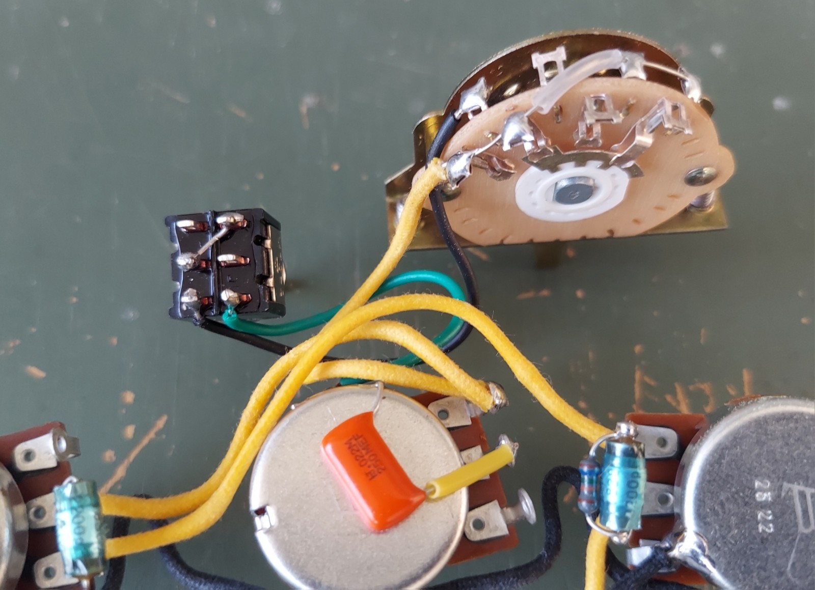 Custom Strat HS Wiring Harness Bourns Pots PTB Tone Circuit S/S/P Bridge toggle