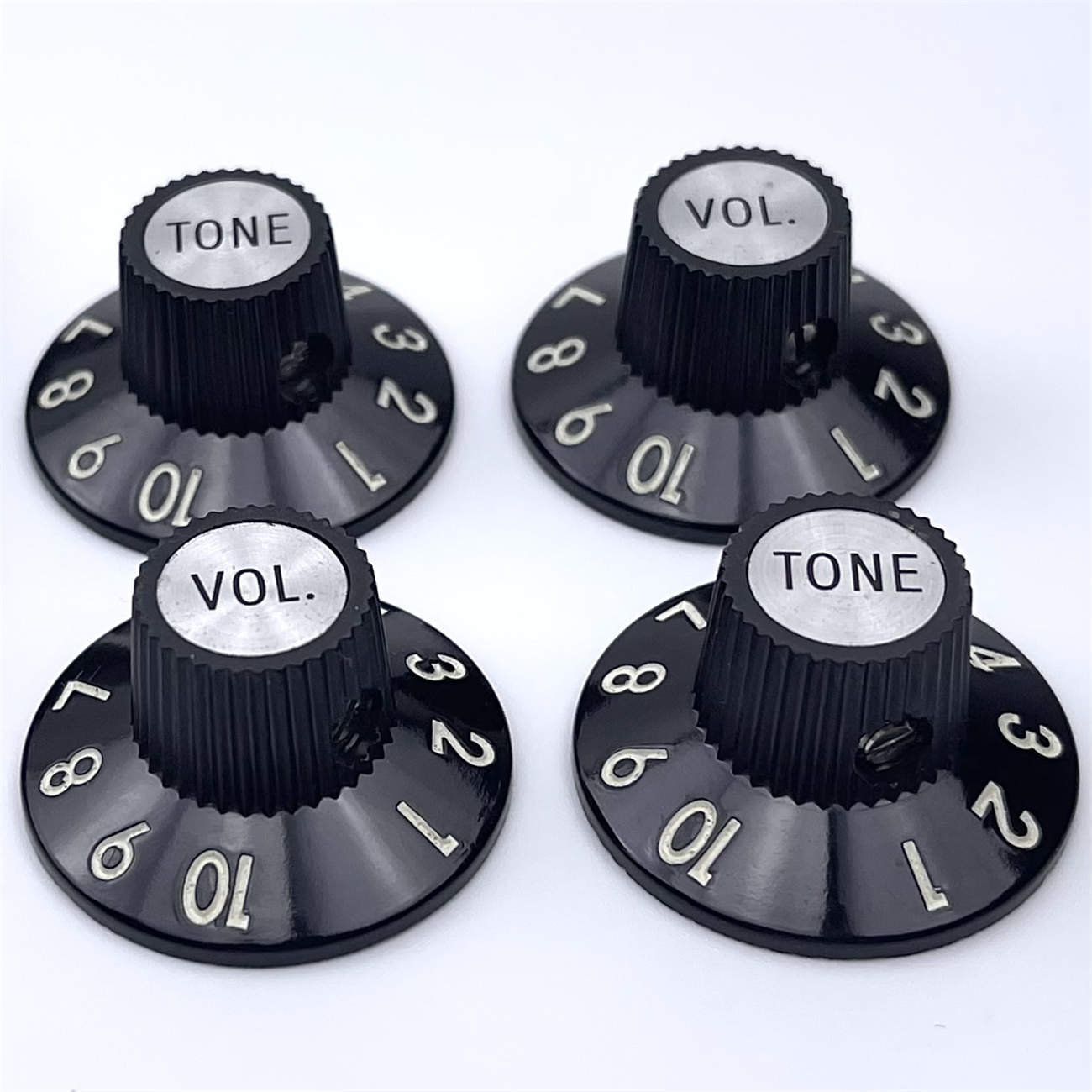 Guitar Witch Hat Knobs 2 Volume 2 Tone For Fender 72 Telecaster Custom Blakelite