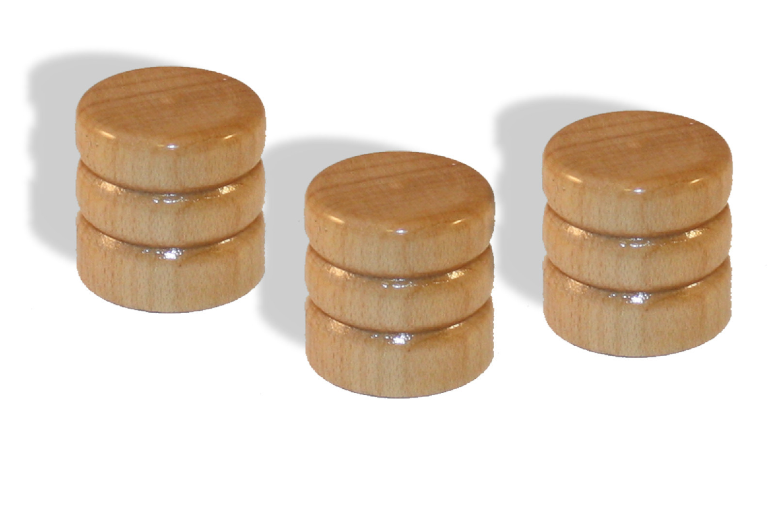 Knob push on wood 6mm Maple Set of 3 Bitterroot 0811280MP-3P