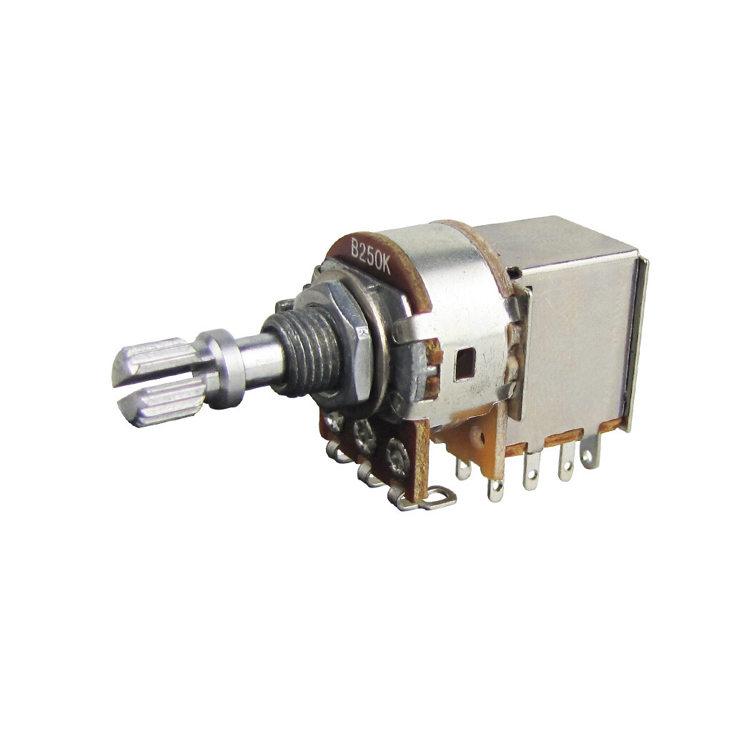 FLEOR 2PCS Guitar Bass B250K Push Pull Potentiometer Pot Short Split Shaft